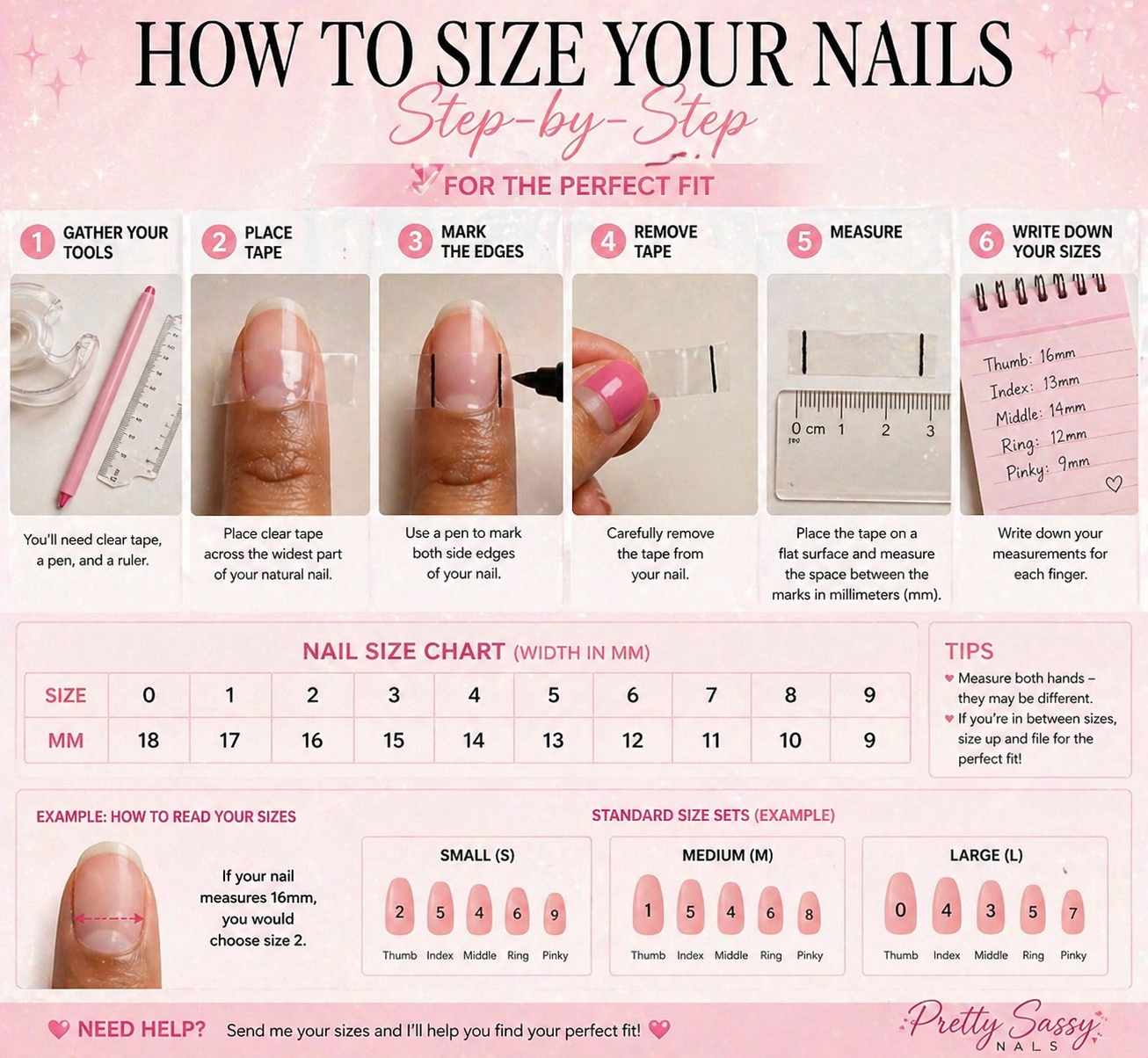 Cotton Candy Frost Press-On Nails 🍬❄️ Size M