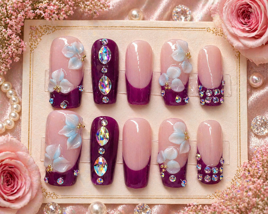 Royal Amethyst Luxe Press-On Nails 💜✨ Size M
