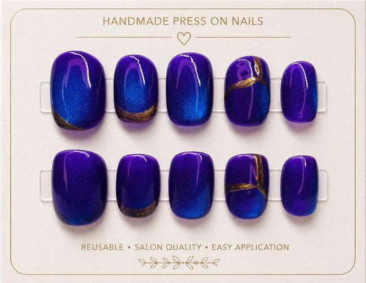Royal Galaxy Aura Press-On Nails 💜✨ Size L
