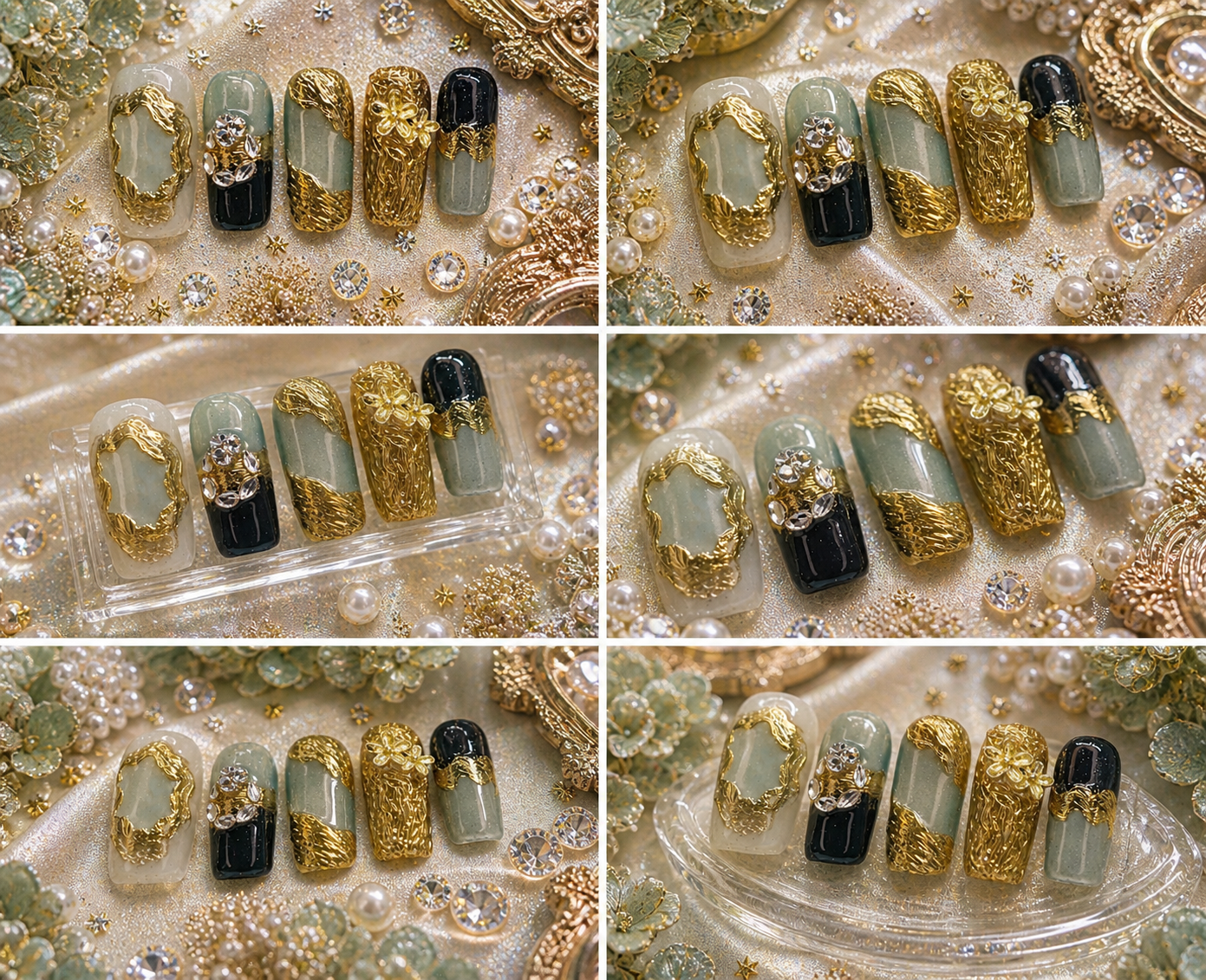 Royal Emerald Luxe Press-On Nails 👑✨ Size M