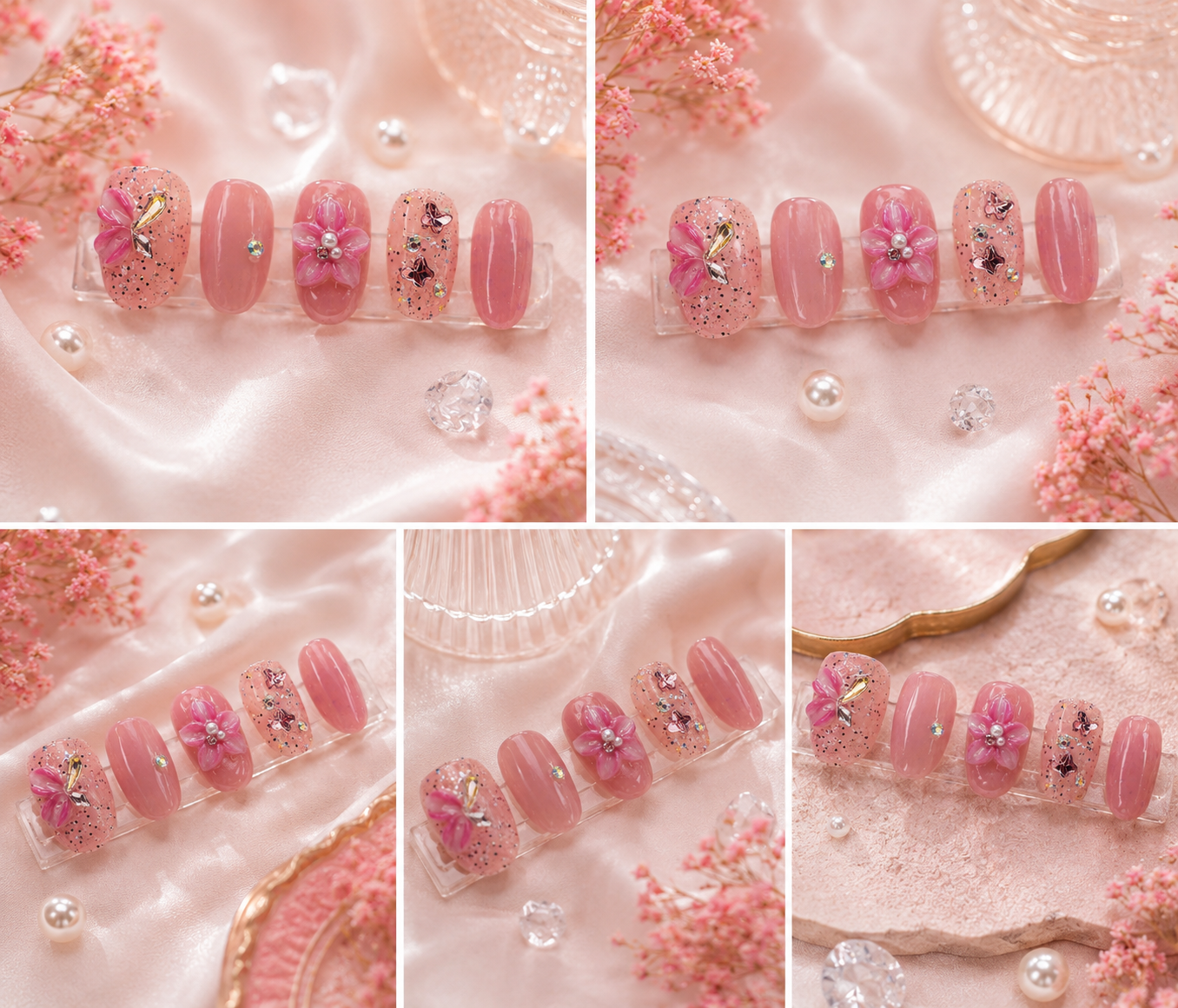 Pink Petal Kiss Press-On Nails 🌸✨ Size L