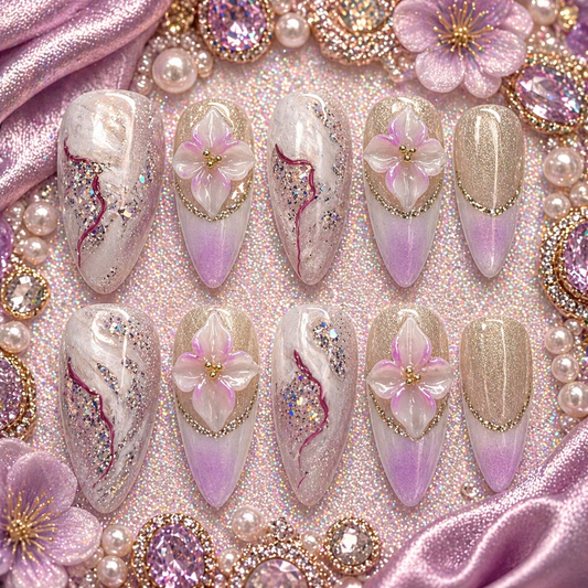 Amethyst Fairy Luxe Press-On Nails ✨💜 Size M