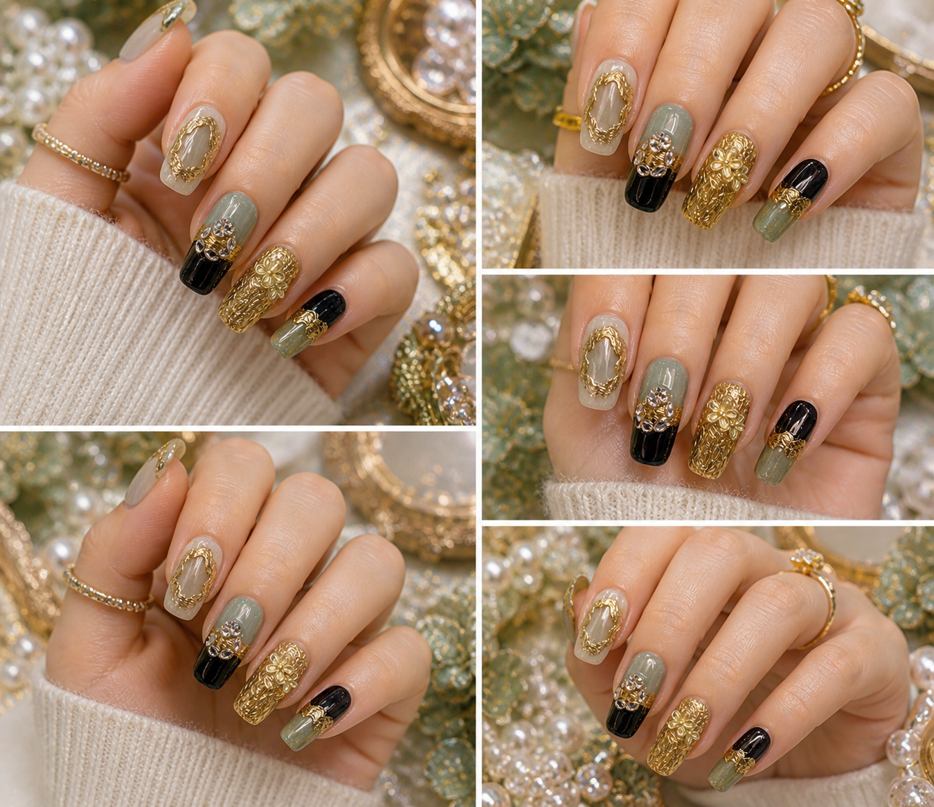 Royal Emerald Luxe Press-On Nails 👑✨ Size M