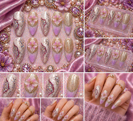 Amethyst Fairy Luxe Press-On Nails ✨💜 Size M